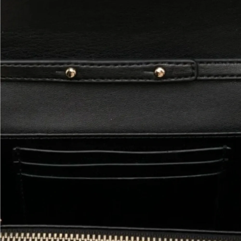 Ted Baker London Black Floral Clutch with Gold Chain - Picture 3 of 5